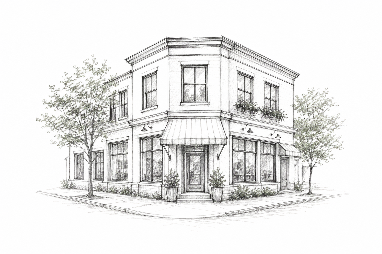 Sketch of a boutique office