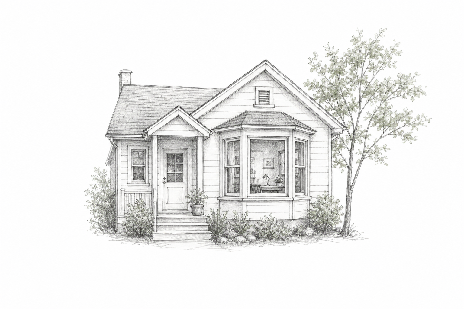 Sketch of a home office